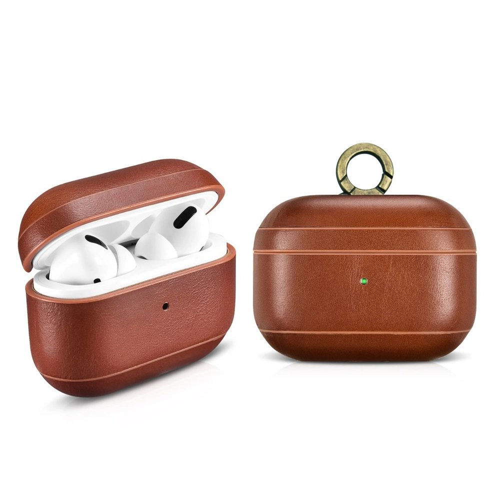 AirPods Pro Case Premium Cowhide Leather - Vintage Brown